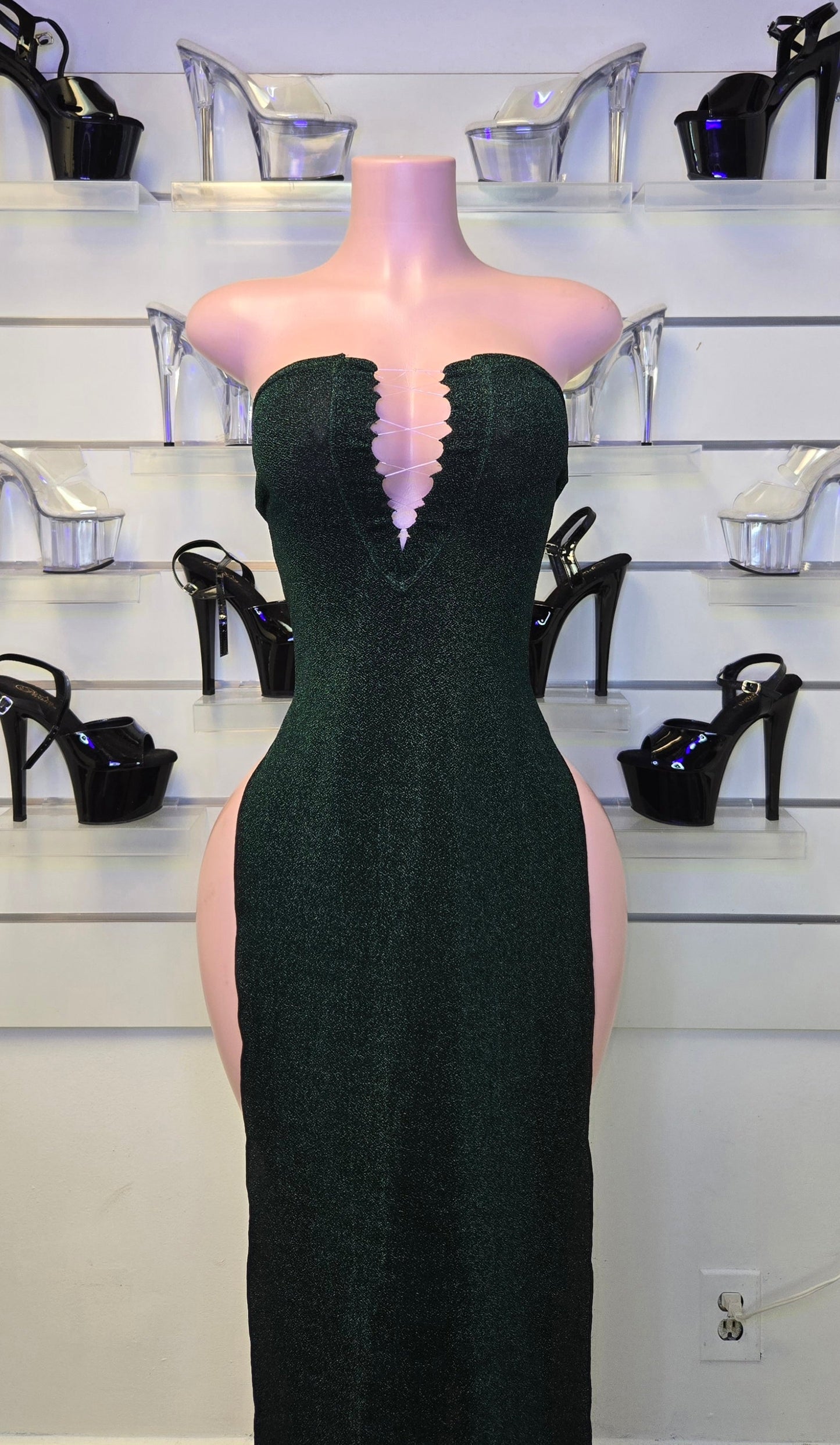 7G Adriana Long Dress | Handmade Neon Stagewear
