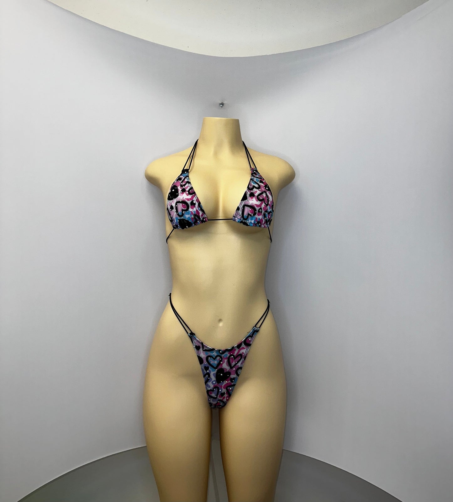 10B Set Susi – Rhinestone Micro Bikini – Exotic Dancer Stagewear for Women – Stage & Clubwear Outfit King Thong