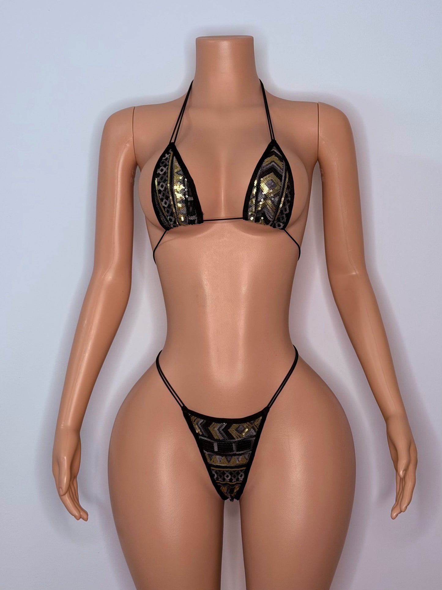 10B Set Candy – Rhinestone Micro Bikini – Exotic Dancer Stagewear for Women – Stage & Clubwear King Thong