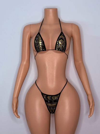 10B Set Candy – Rhinestone Micro Bikini – Exotic Dancer Stagewear for Women – Stage & Clubwear King Thong