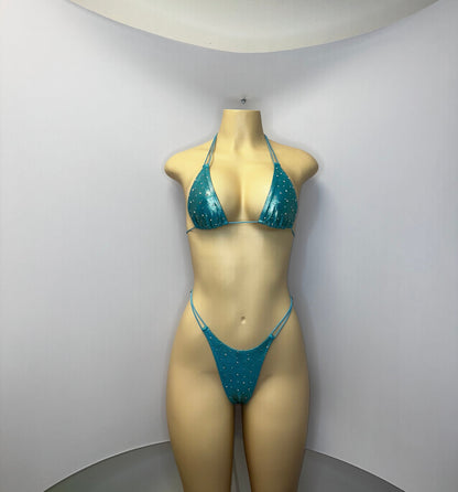 10B Set Susi – Rhinestone Micro Bikini – Exotic Dancer Stagewear for Women – Stage & Clubwear Outfit King Thong