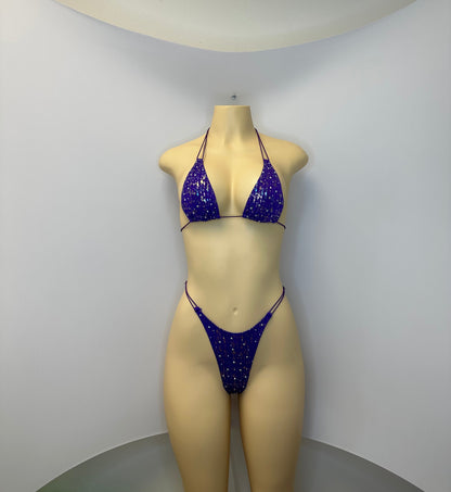 10B Set Susi – Rhinestone Micro Bikini – Exotic Dancer Stagewear for Women – Stage & Clubwear Outfit King Thong