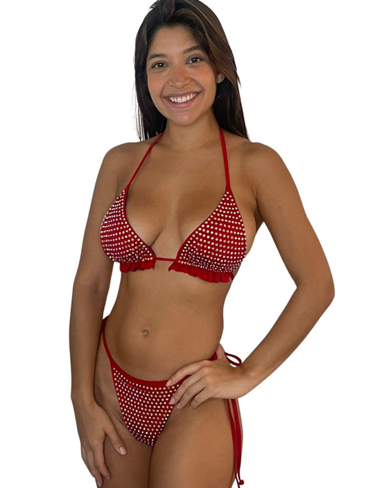 10B Set Sisi Sirena with straps de 2 cm, With Stones