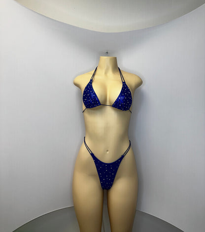 10B Set Susi – Rhinestone Micro Bikini – Exotic Dancer Stagewear for Women – Stage & Clubwear Outfit King Thong