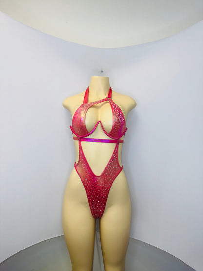 10A Body Sandra – Stripper Bodysuit, Rhinestone Stagewear, Dance Outfit