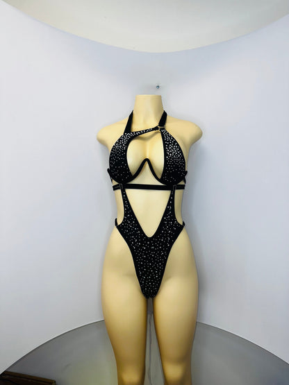 10A Body Sandra – Stripper Bodysuit, Rhinestone Stagewear, Dance Outfit