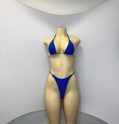 10B Set Susi – Rhinestone Micro Bikini – Exotic Dancer Stagewear for Women – Stage & Clubwear Outfit King Thong