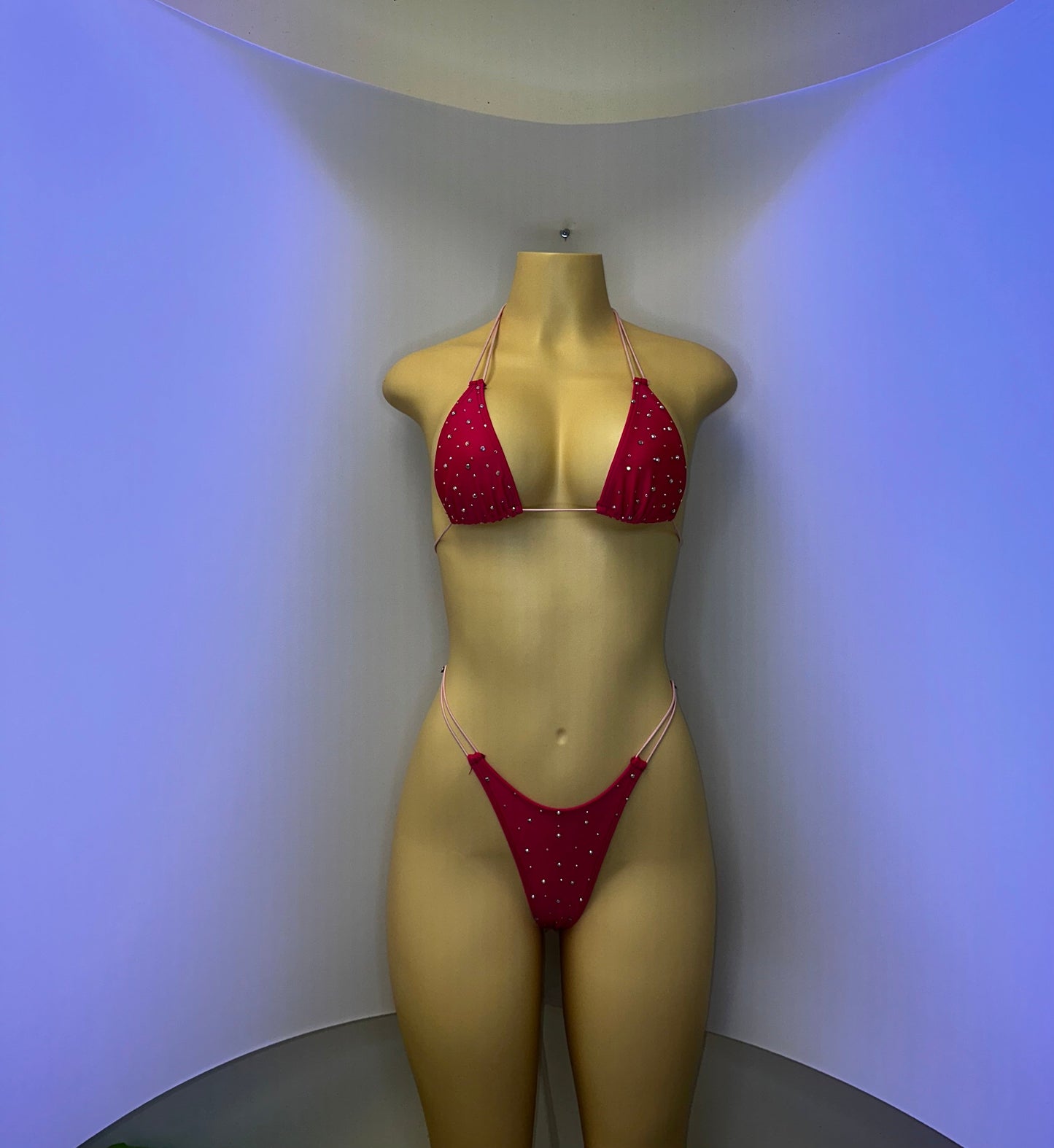 10B Set Susi – Rhinestone Micro Bikini – Exotic Dancer Stagewear for Women – Stage & Clubwear Outfit King Thong
