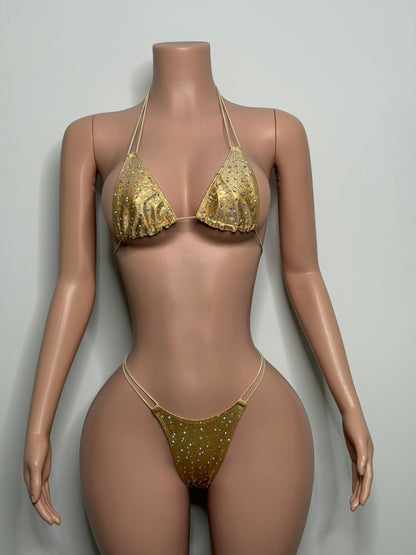 10B Set Susi – Rhinestone Micro Bikini – Exotic Dancer Stagewear for Women – Stage & Clubwear Outfit King Thong