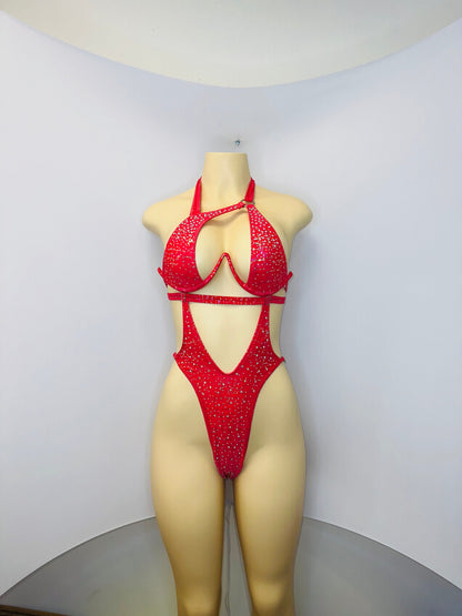 10A Body Sandra – Stripper Bodysuit, Rhinestone Stagewear, Dance Outfit