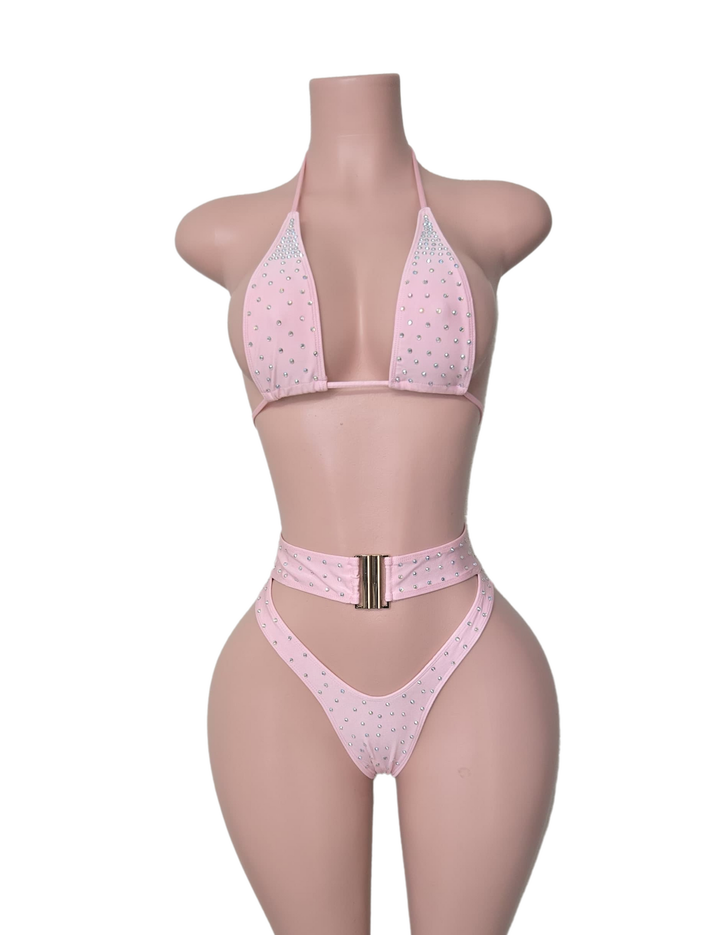 10B Alejandra Set – Rhinestone Stripper Bikini Handmade for Club Performers