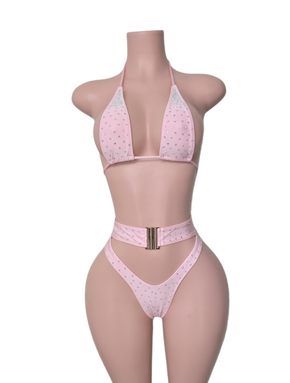 10B Alejandra Set – Rhinestone Stripper Bikini Handmade for Club Performers