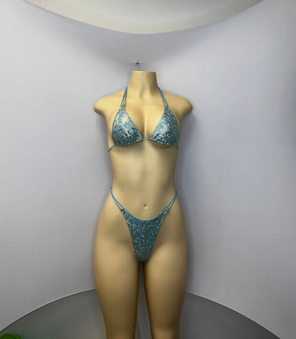 10B Set Susi – Rhinestone Micro Bikini – Exotic Dancer Stagewear for Women – Stage & Clubwear Outfit King Thong