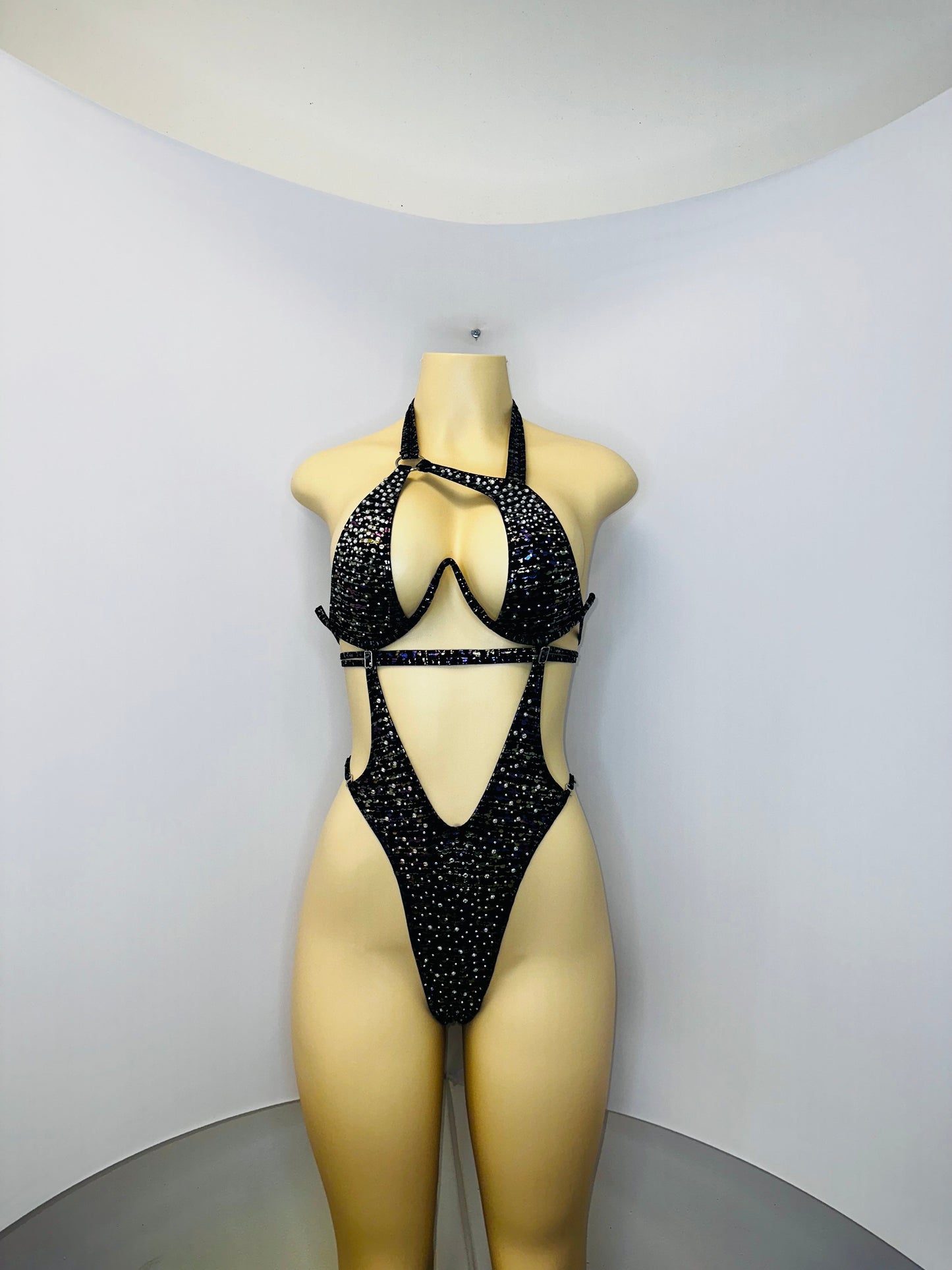 10A Body Sandra – Stripper Bodysuit, Rhinestone Stagewear, Dance Outfit