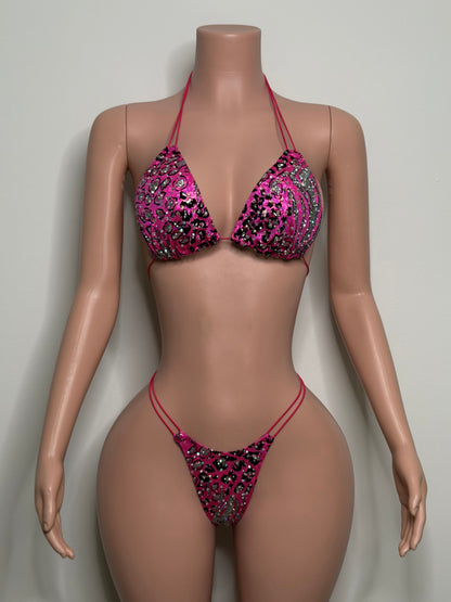 10B Set Susi XL – Rhinestone Micro Bikini – Stripper Dancewear for Women – Stage & Clubwear Outfit King Thong