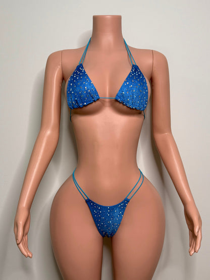 10B Set Susi – Rhinestone Micro Bikini – Exotic Dancer Stagewear for Women – Stage & Clubwear Outfit King Thong