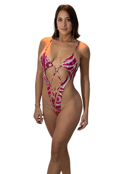 10F Body Aitana in hologram fabric, Without Stones
