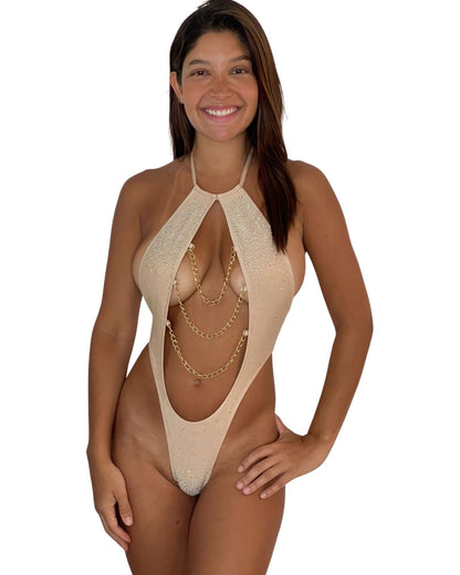 10A Body Meliza with Chain, With Stones
