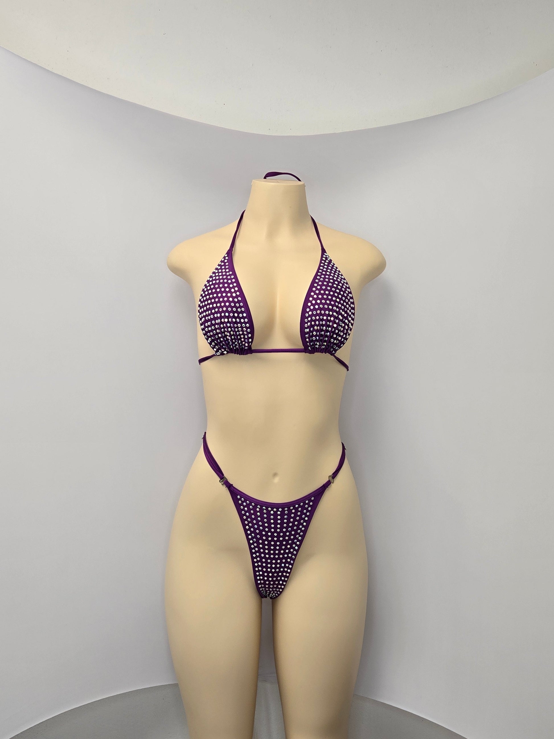 King Thong 1A1 Stripper Bikini Set Sisi with Stones – Neon Dancewear for Performers