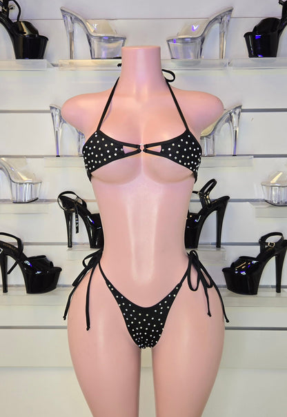 10B Set Camila with Stones – Sparkly Exotic Dancer Stagewear by King Thong