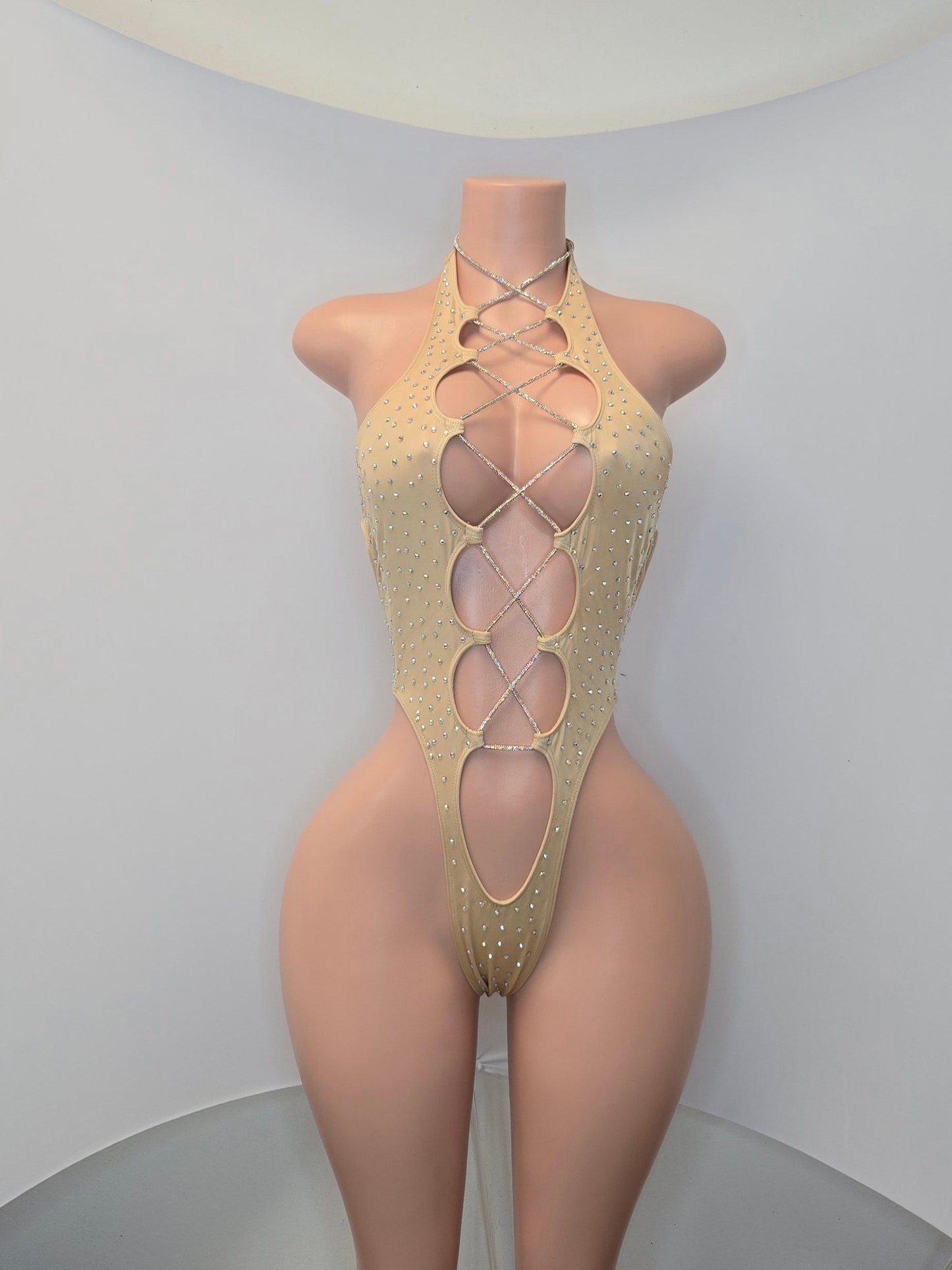 10A Body Tania With Rhinestones