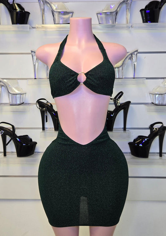 7F Demmy Short Dress | Handmade Neon Stagewear (Without Stones)