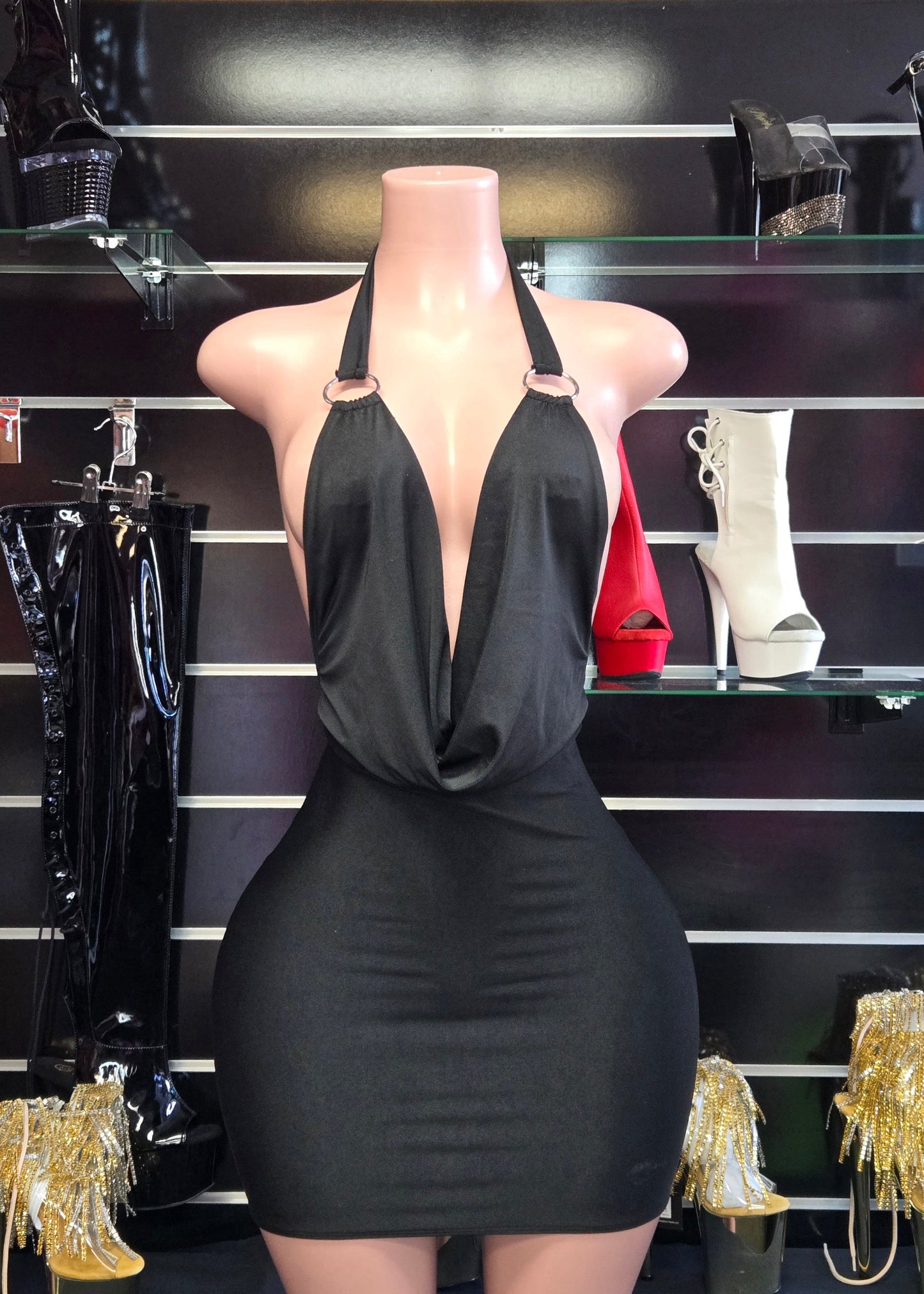 7F Mandy Short Dress | Handmade Neon Stagewear (Without Stones)