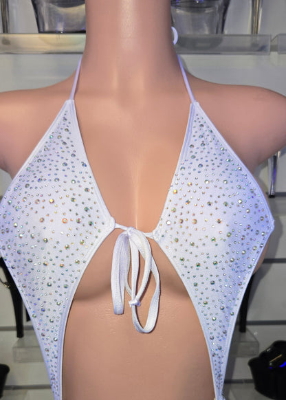 10A Sapphire Bodysuit With Stones