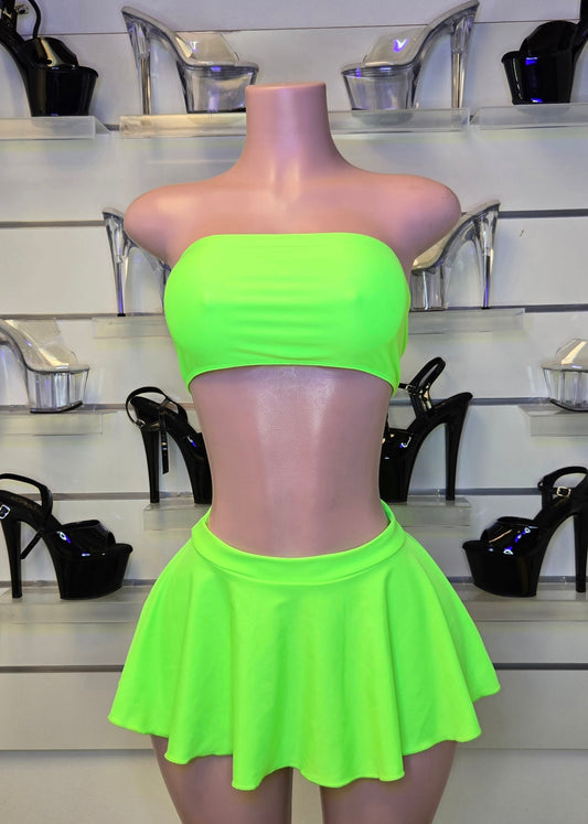 7F TENNIS PLAYER Dress | Handmade Neon Stagewear (Without Stones)