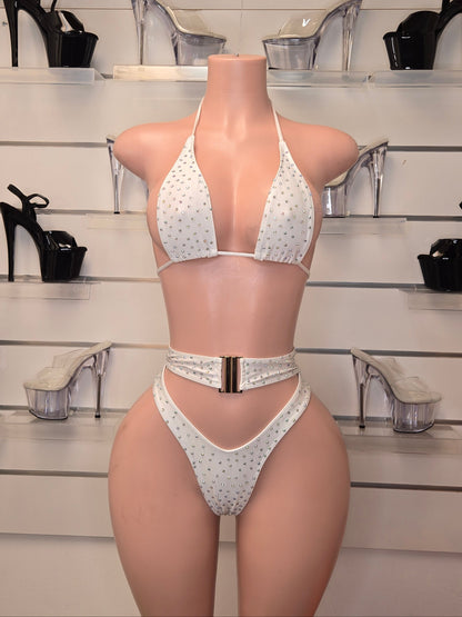 10B Alejandra Set – Rhinestone Stripper Bikini Handmade for Club Performers