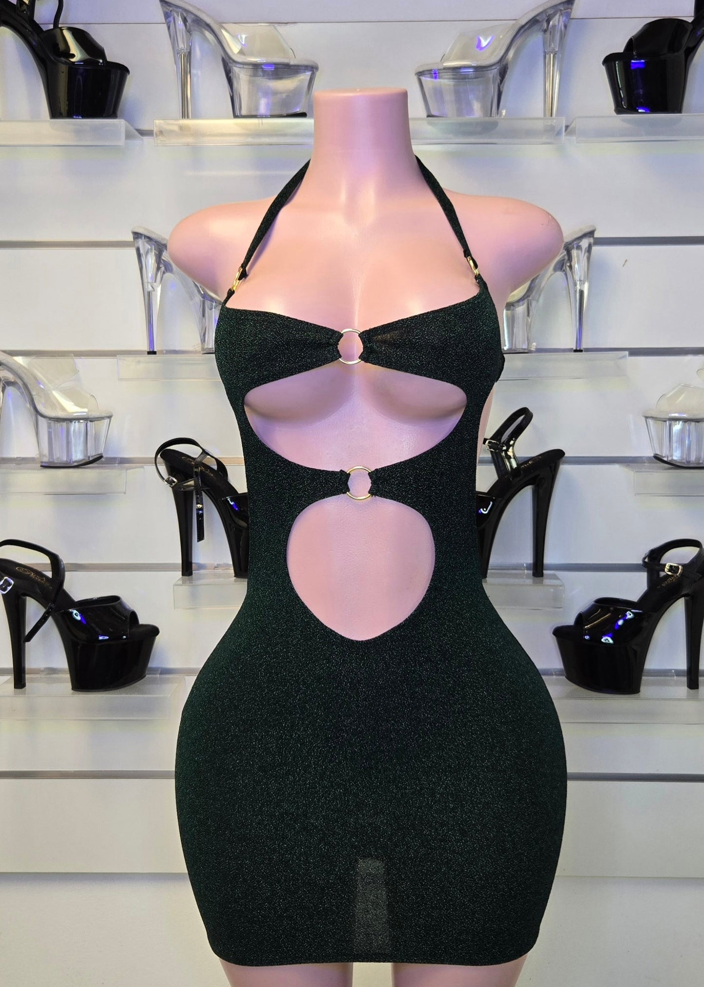 7F GISELLE Short Dress | Handmade Neon Stagewear (Without Stones)